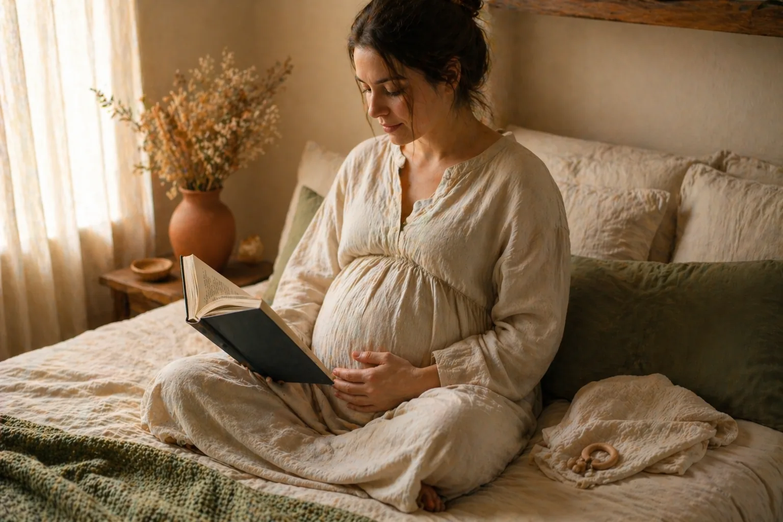 Future maman se renseignant sur l'allaitement avec une sage-femme IBCLC à Bruxelles